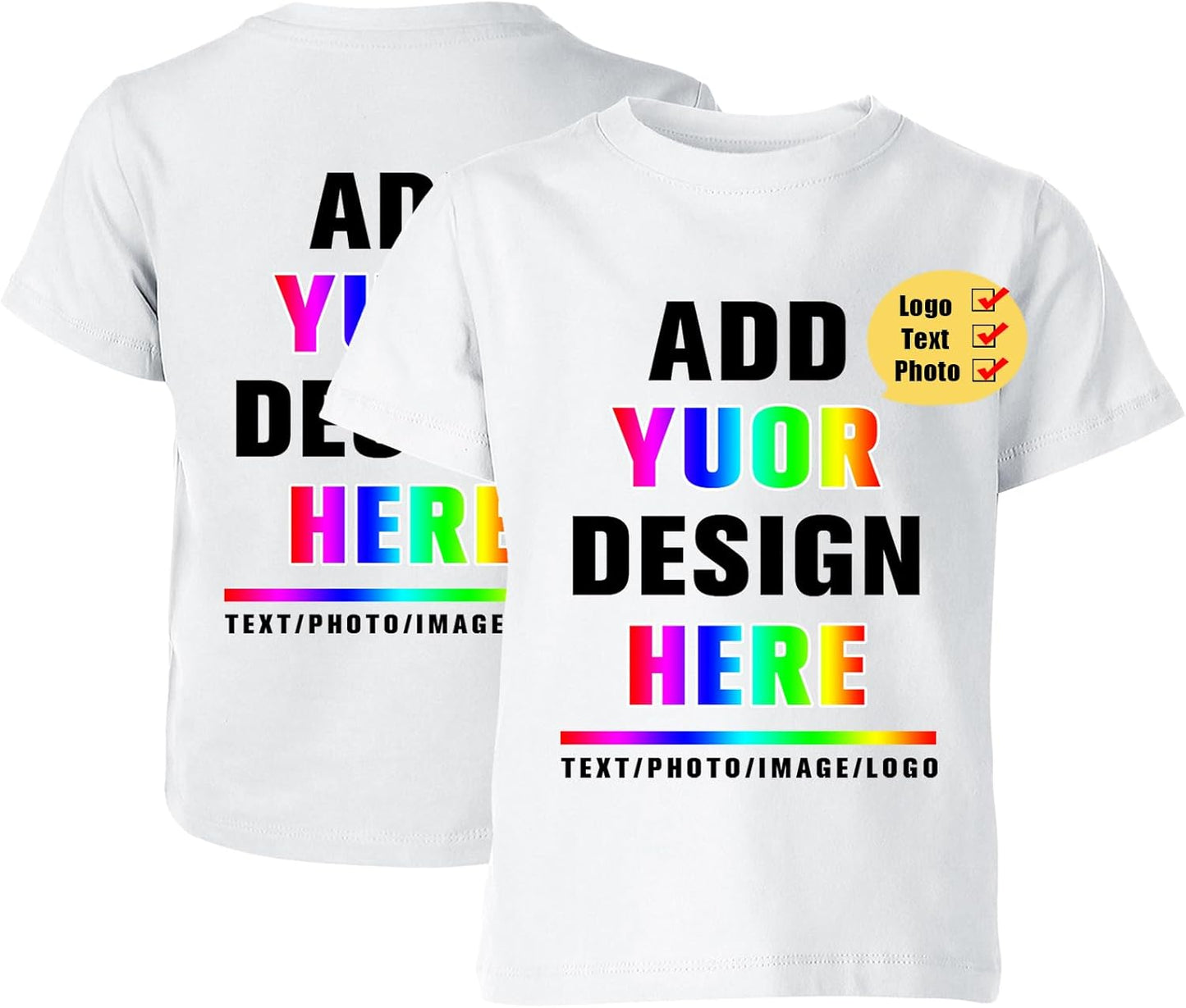 Custom T Shirt Design Your Own Shirts Personalized Photo Text Name tshirt