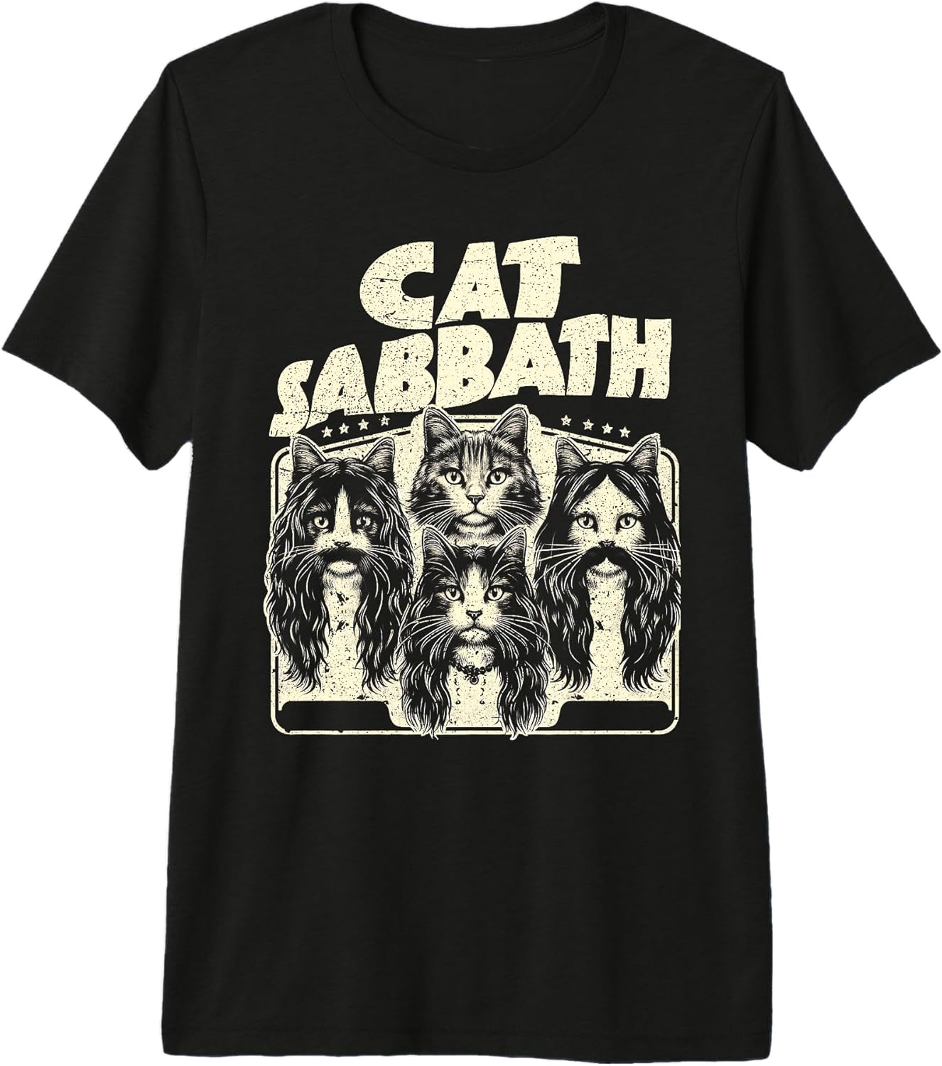 Funny Heavy Metal Cat Tee Merch