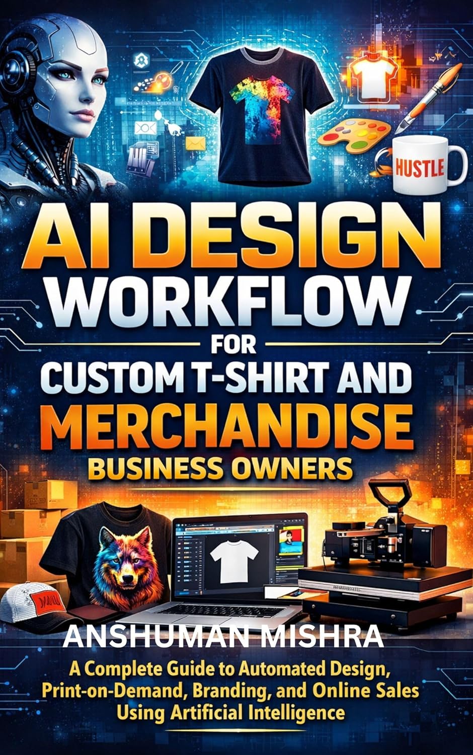 AI Design Workflow for Custom T-Shirt and Merchandise Business Owners: A Complete Guide to Automated Design, Print-on-Demand, Branding, and Online Sales Using Artificial Intelligence (AI driven)