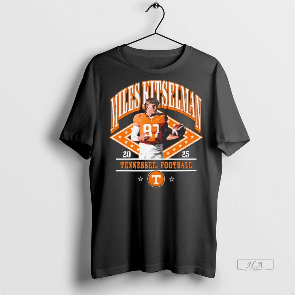 Official Trendy Miles Kitselman Tennessee Volunteers 2025 Football Player Blackshirt Tee Sweater