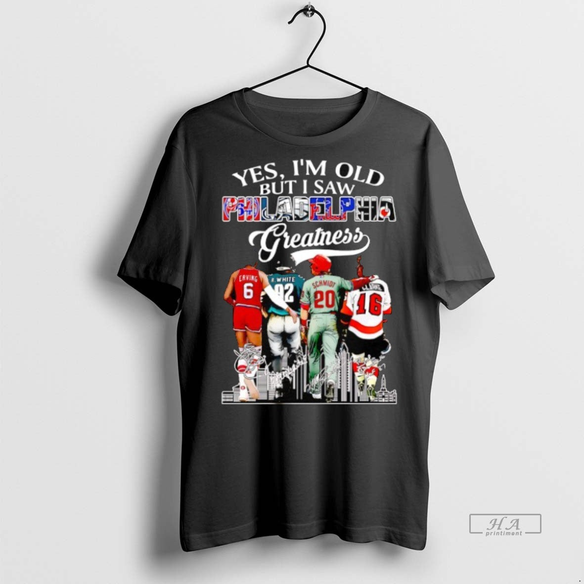 Official Trendy Yes Im Old But I Saw Philadelphia Greatness Basketball Hockey Football And Baseball