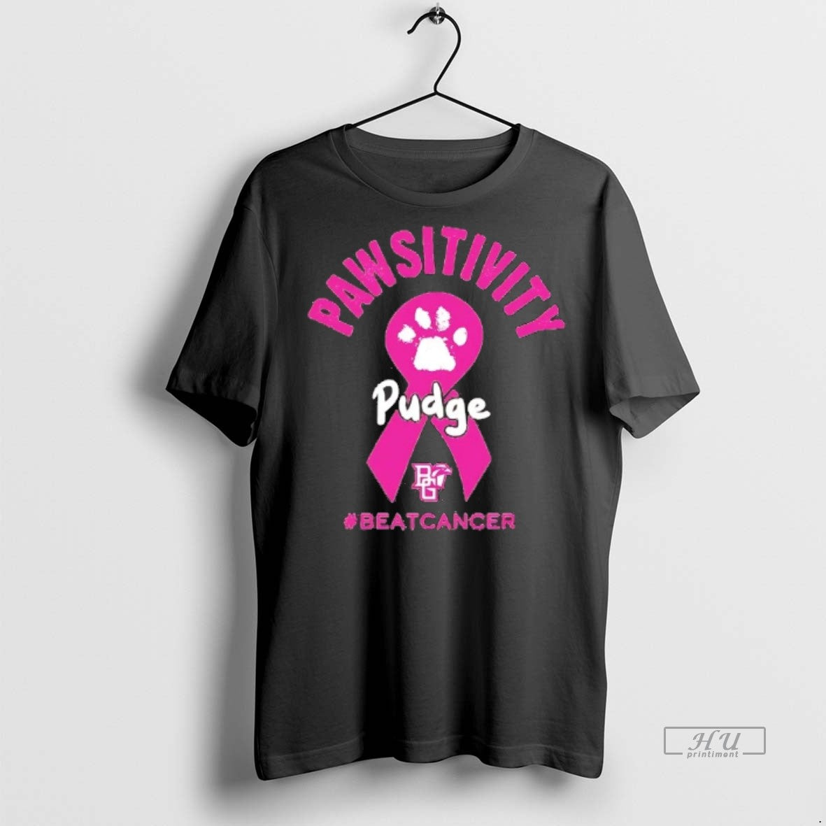 Officials Pawsitivity Pudge The Cat Breast Cancer Awareness Tee Shirt Sweater