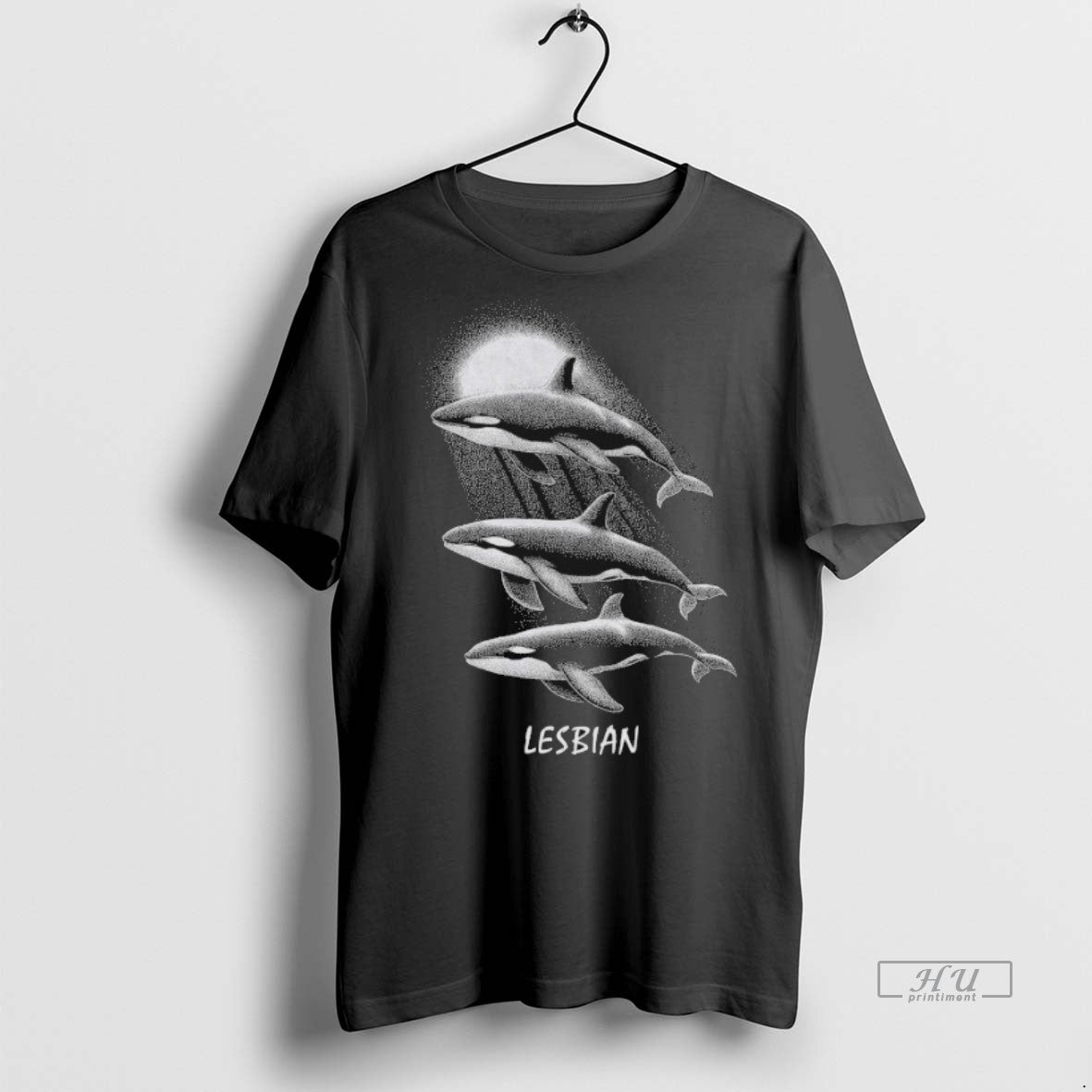 Officials Whales Swimming In The Moonlight Lesbian Tee Shirt Sweater