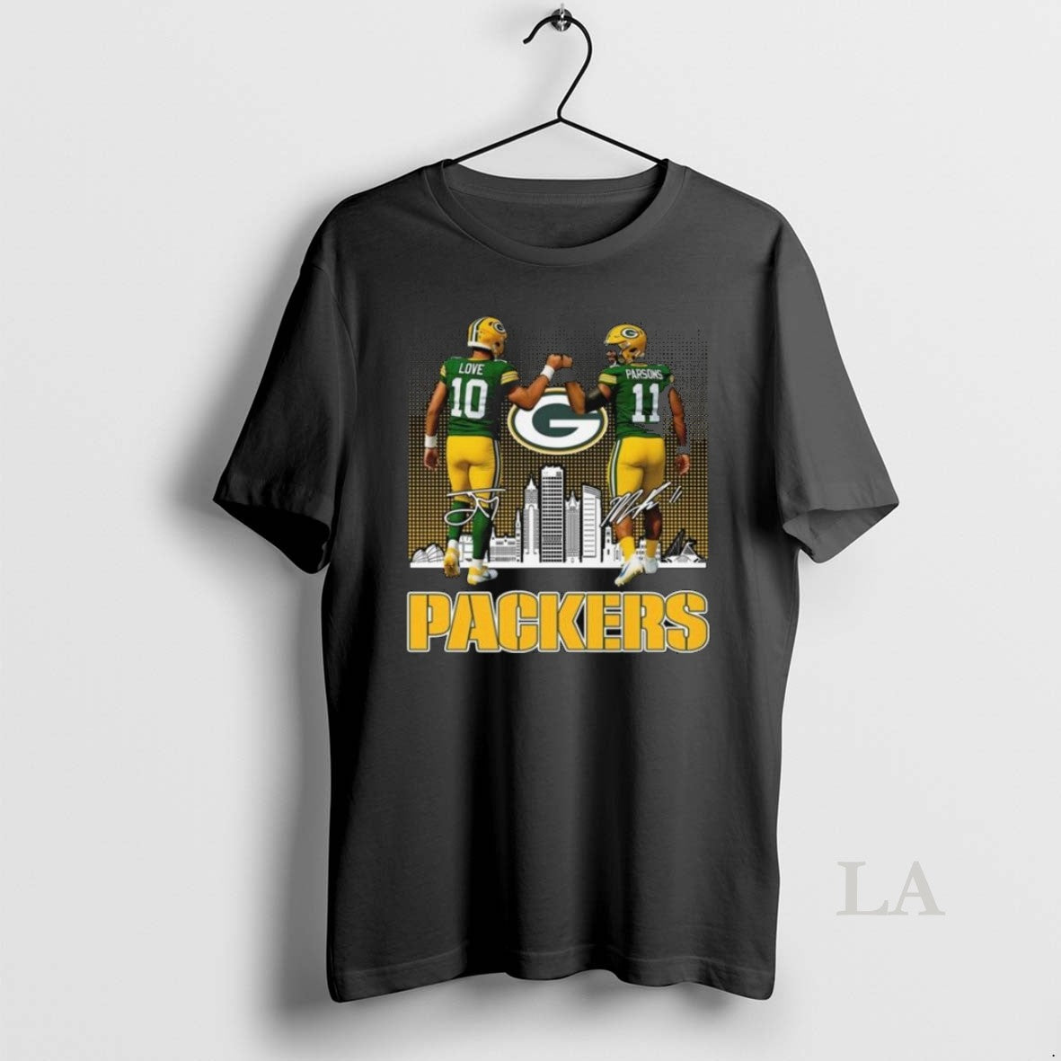Original Green Bay Packers Love And Parsons Skyline Signatures Long Sleve