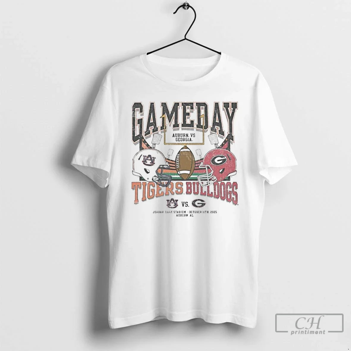 Premium 2025 Gameday Football Auburn Tigers Vs Georgia Bulldogs T Shirts