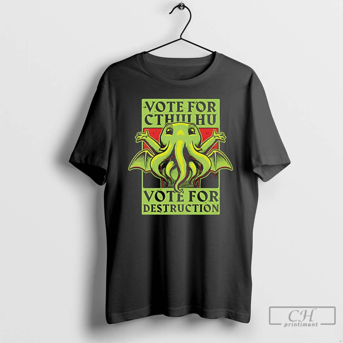 Premium Cthulhu Vote For Destruction Cartoon