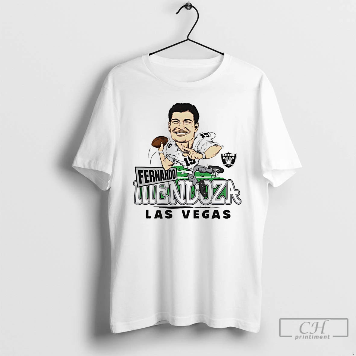 Premium Fernando Mendoza Caricature Player Las Vegas Raiders Football 2026