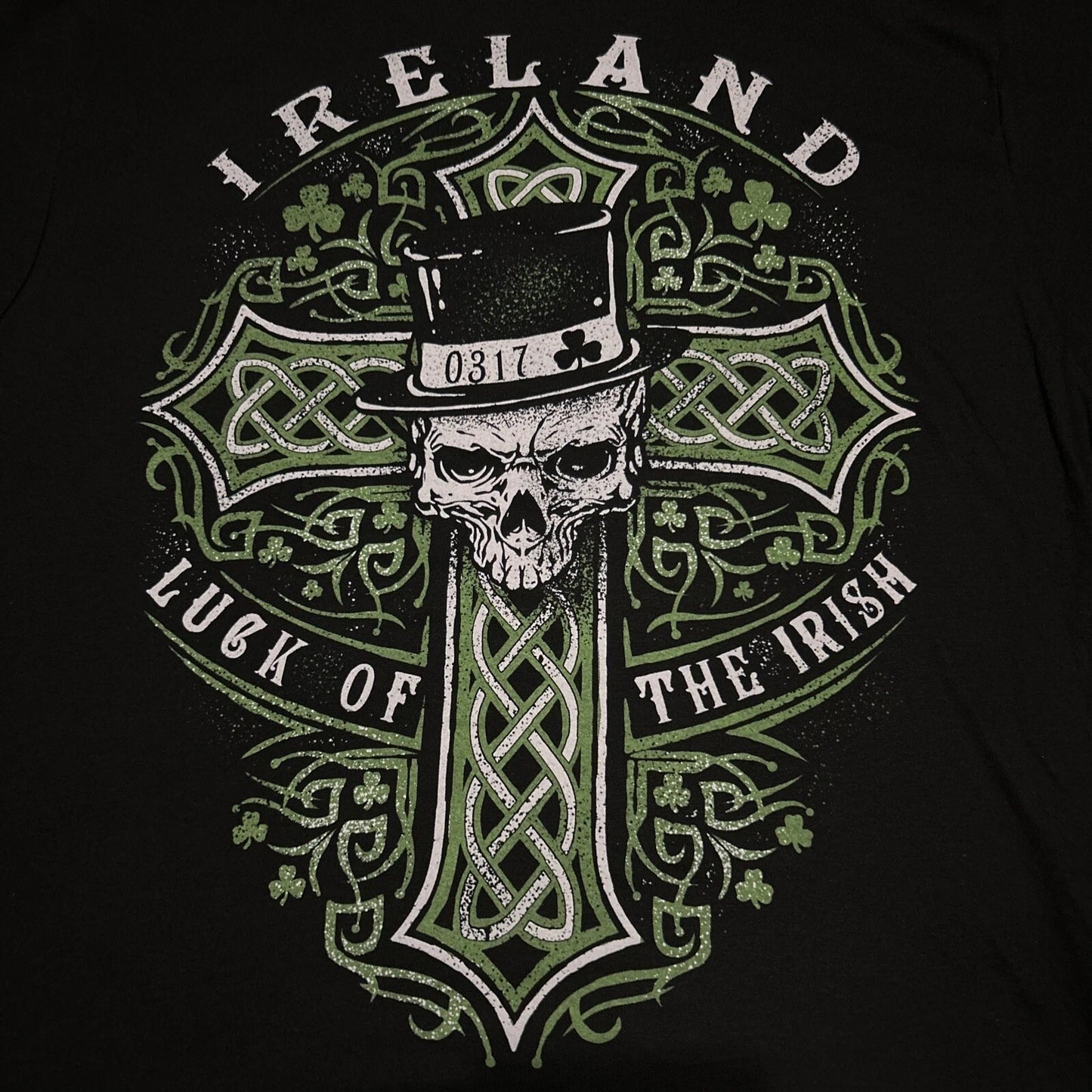 St. Patrick'S Day Gift - I'll Shamrock Your World Men'S T-Shirt | 100% Cotton Vintage Relaxed Fit Unisex Tee with Shamrock Print | Black with Green & White Graphic | All-Season Casual Beach Shirt, Beach T Shirt