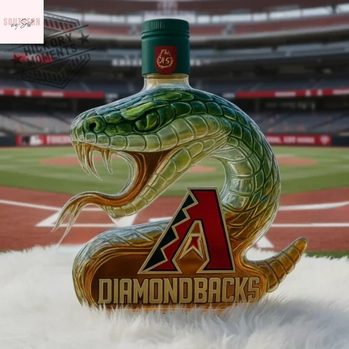 Arizona Diamondbacks Snake Whiskey Bottle