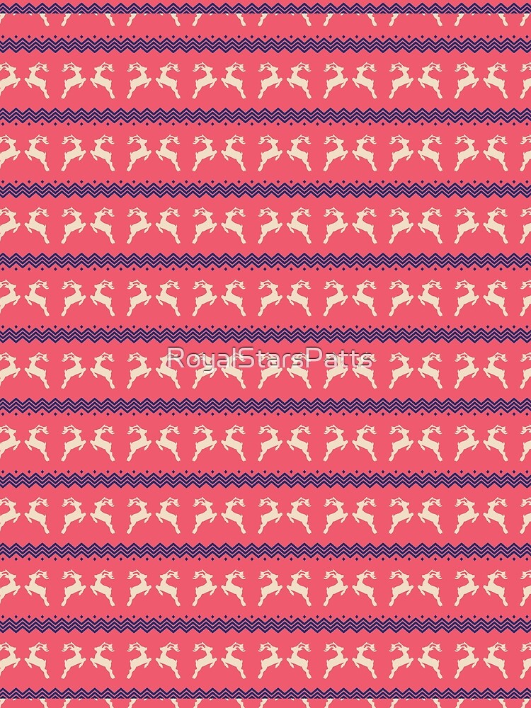 Classic Bells Reindeer Happy Holiday Xmas Pattern - Retirement Gifts For Women by RoyalStarsPatts