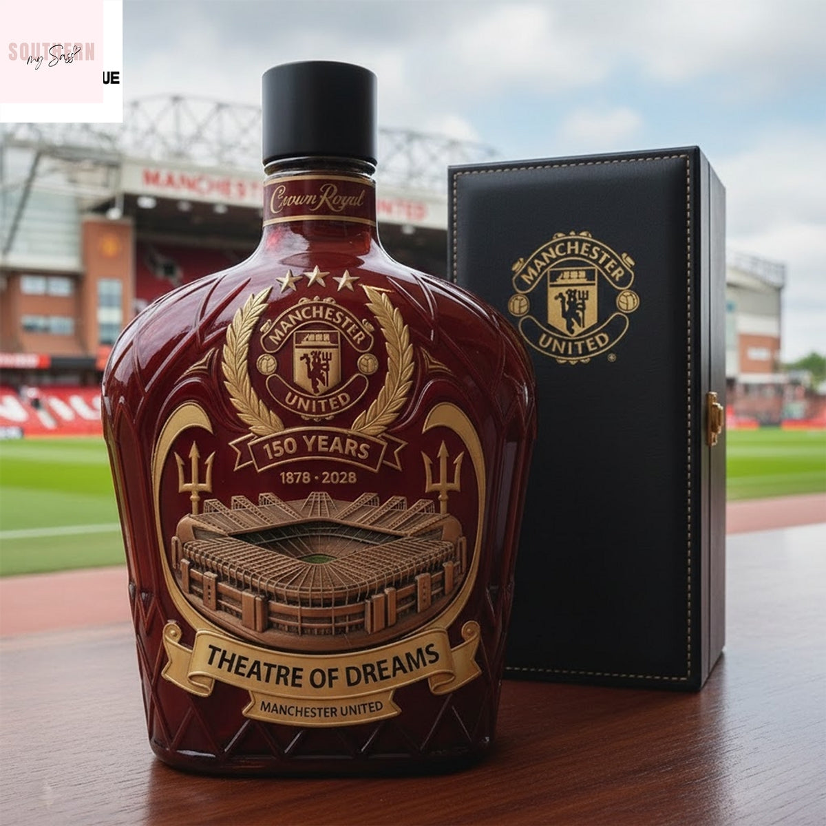 Manchester United 150Th Anniversary Theatre Of Dreams Whiskey Bottle