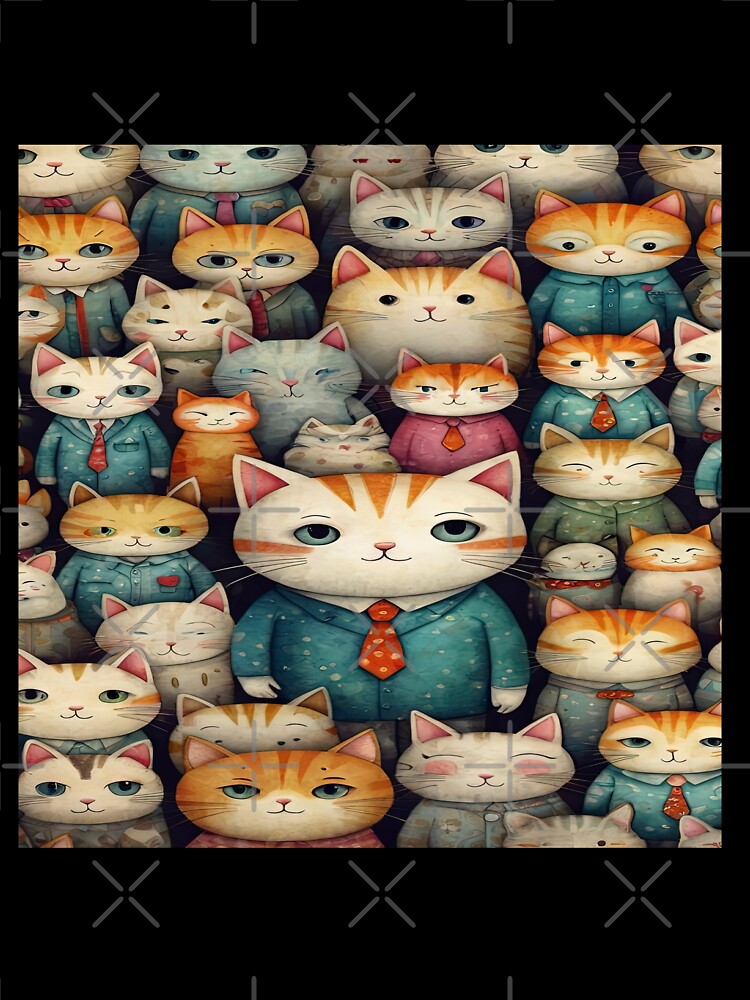 cute funny cat pattern ginger cats kittens ,aesthetic cat art,funny cat,Cat Lover,cute cat,cat pattern by Expressions-Sel