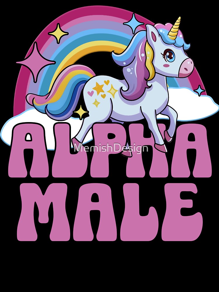 Alpha Male Funny Unicorn by MemishDesign