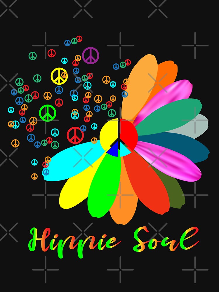 Daisy Peace Sign Hippie Soul , Flower Lovers by shinoshop