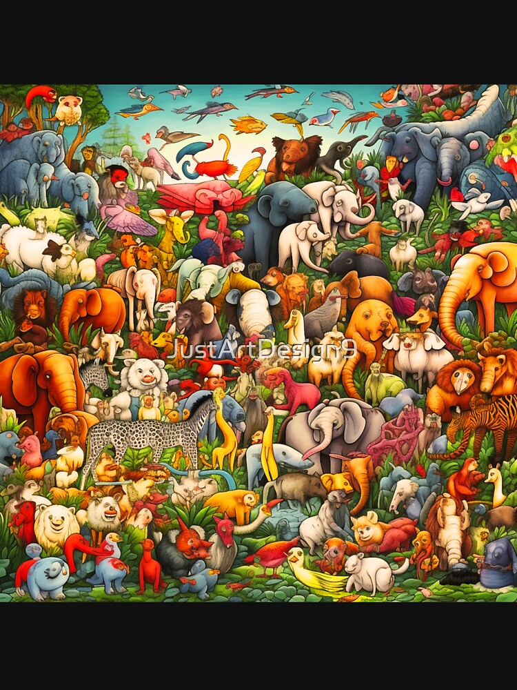 Group of Animals in Wildlife Art by JustArtDesign9