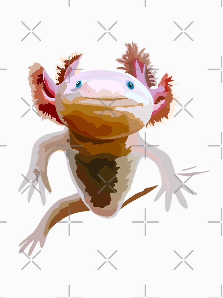 A is for Axolotl, Axolotl Illustration – Unique and Charming Aquatic Amphibian Artwork by PrettylittlepastelUk