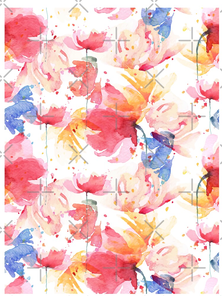 Beautiful abstract poppies floral pattern by urban-color