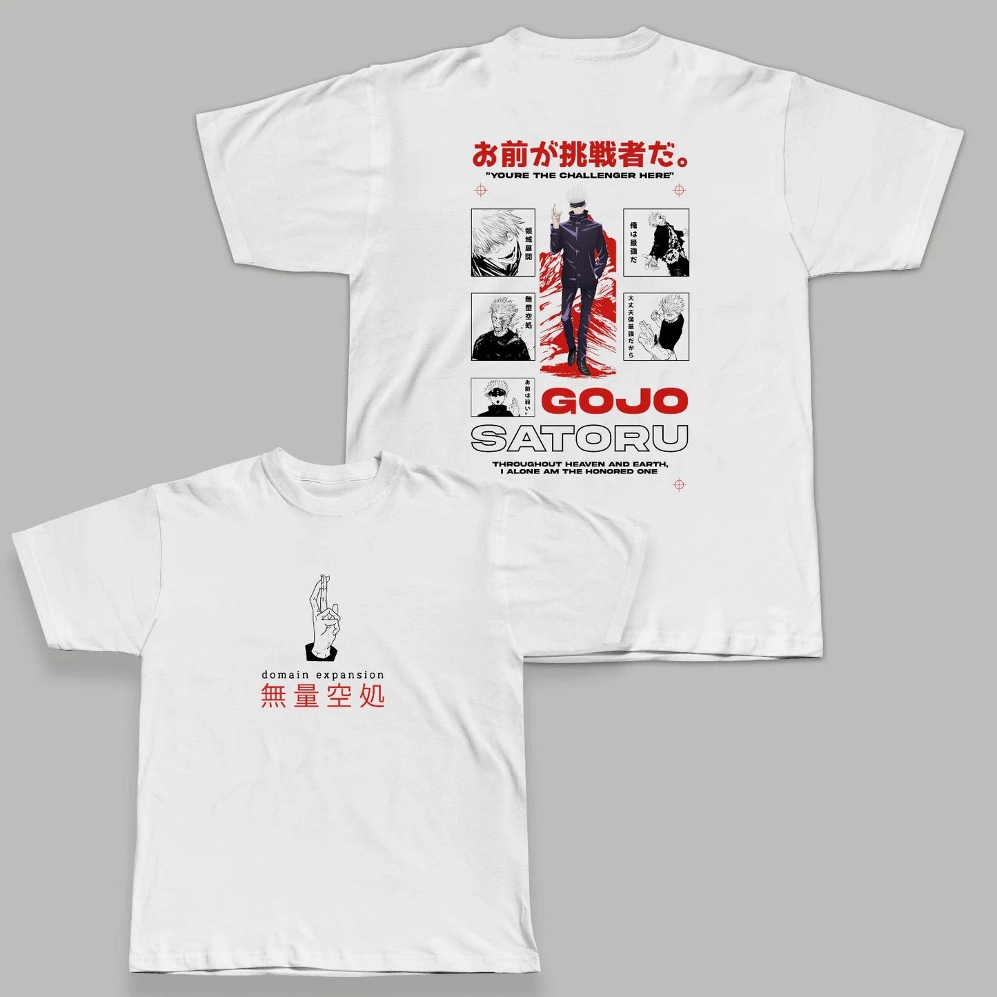 Gojo Satoru Unlimited Void T-Shirt Streetwear Graphic Tee Mens Unisex