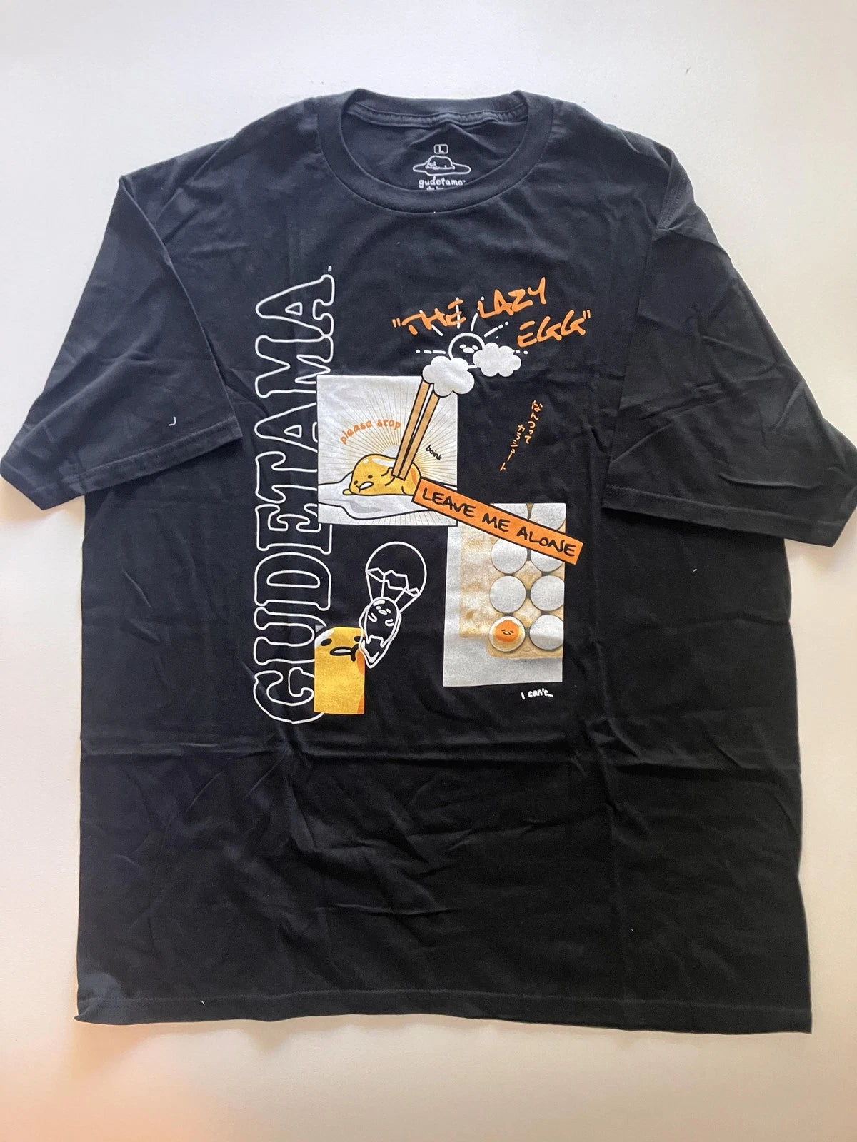 Gudetama Shirt Mens Large Black Sanrio Ripple Junction The Lazy Egg Graphic Tee