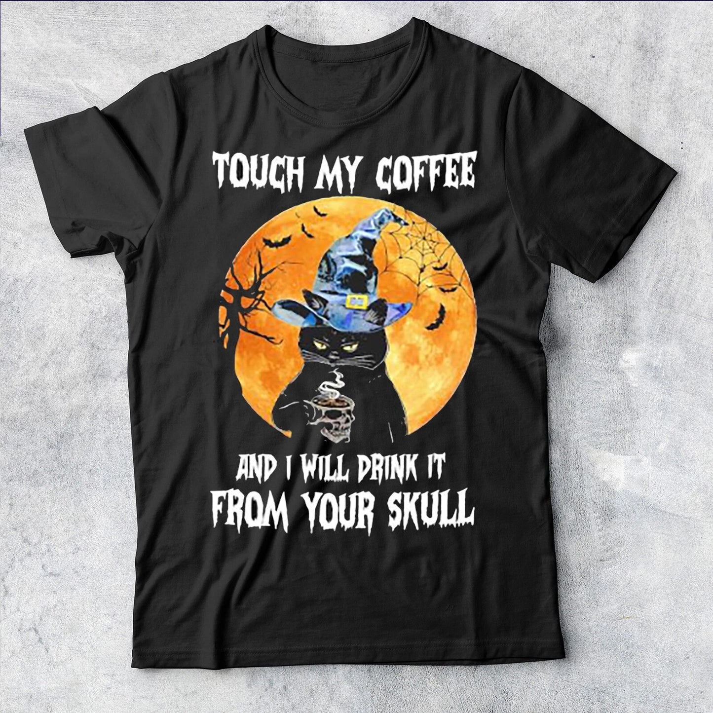 Touch my Coffee Mens T Shirt Graphic Coffee Lovers Unisex Tee Top #P1 #PR #A