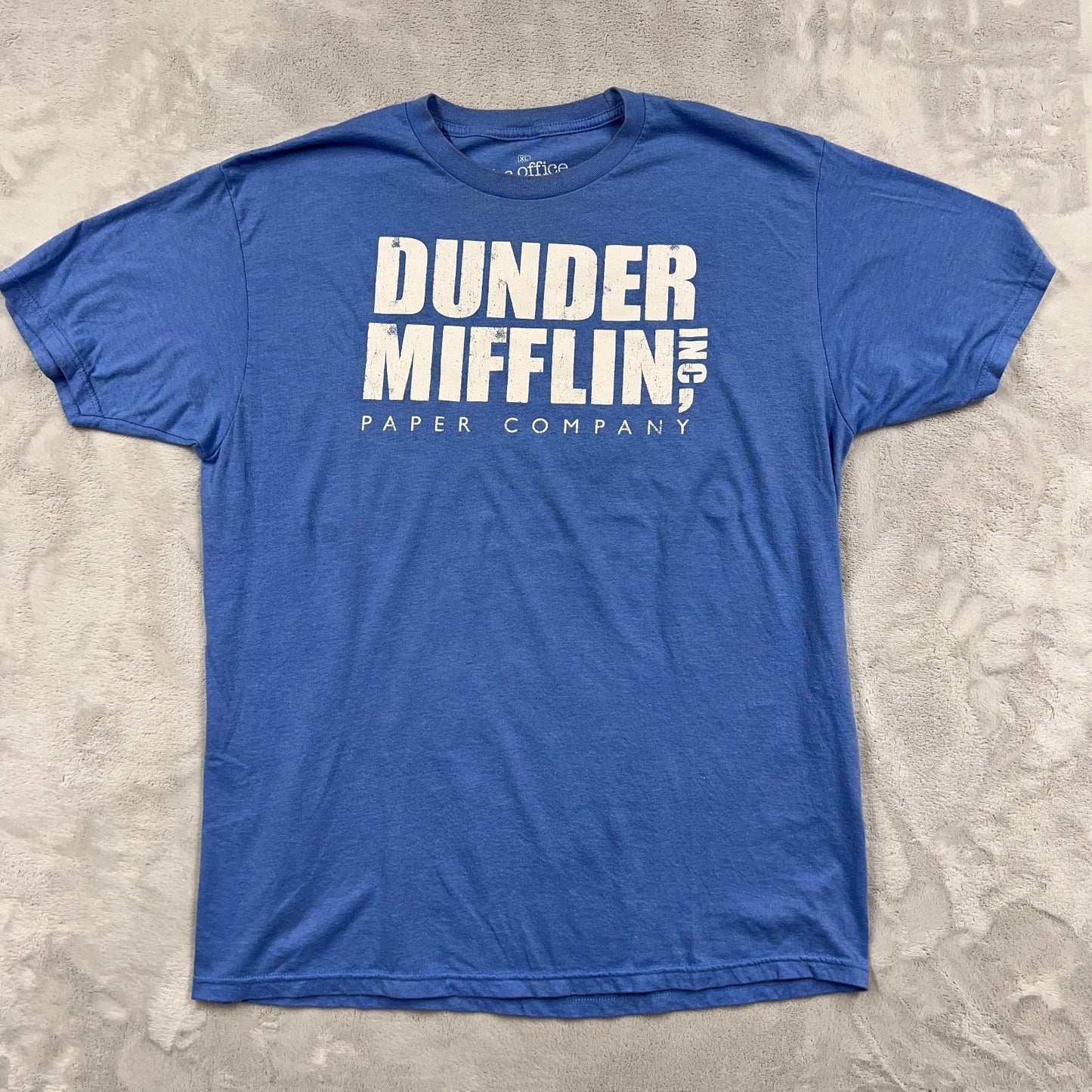 The Office Dunder Mifflin Blue T-Shirt XL Ripple Junction 2020 Cotton Blend