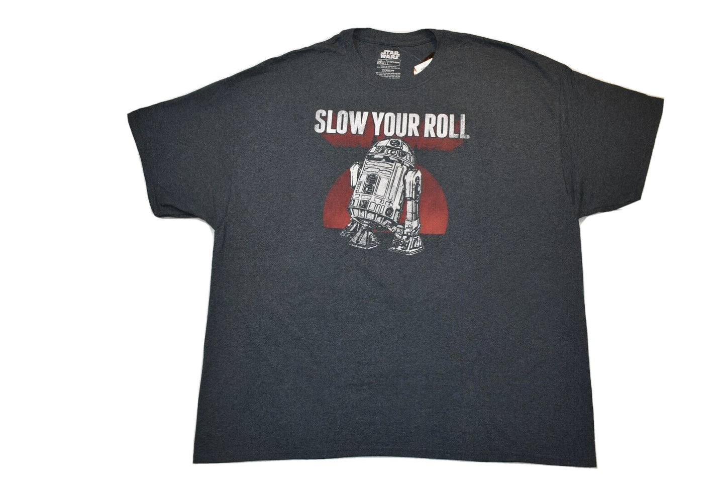 Fifth Sun Star Wars Mens Big & Tall R2-D2 Slow Your Roll Funny Shirt NWT 2XLT