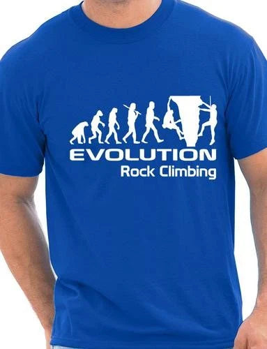 Evolution Of Rock Climbing Funny Adult Mens T-Shirt Birthday Gift Size S-XXL