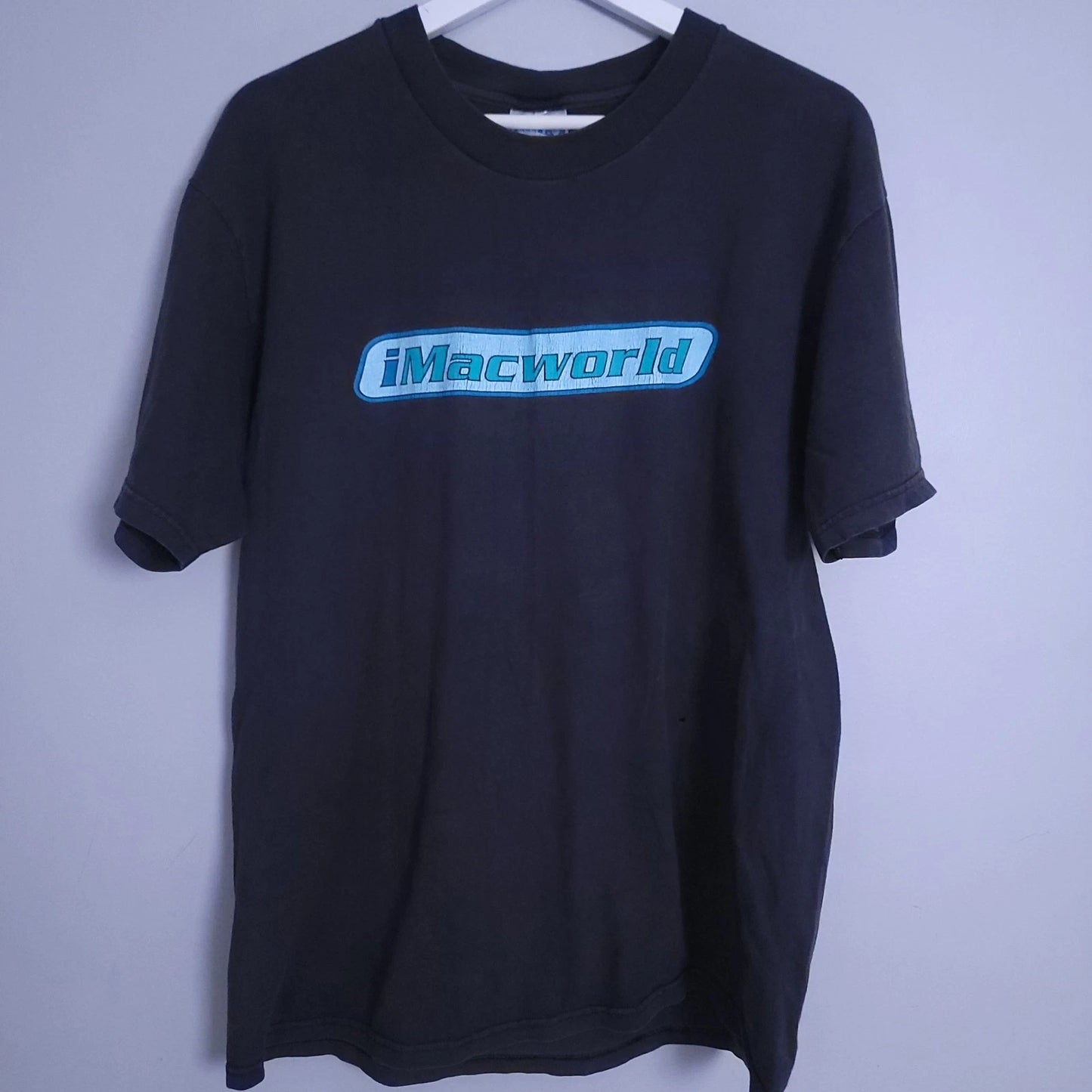 Rare Vintage Apple Macintosh iMacWorld Website Tech Shirt Black Large
