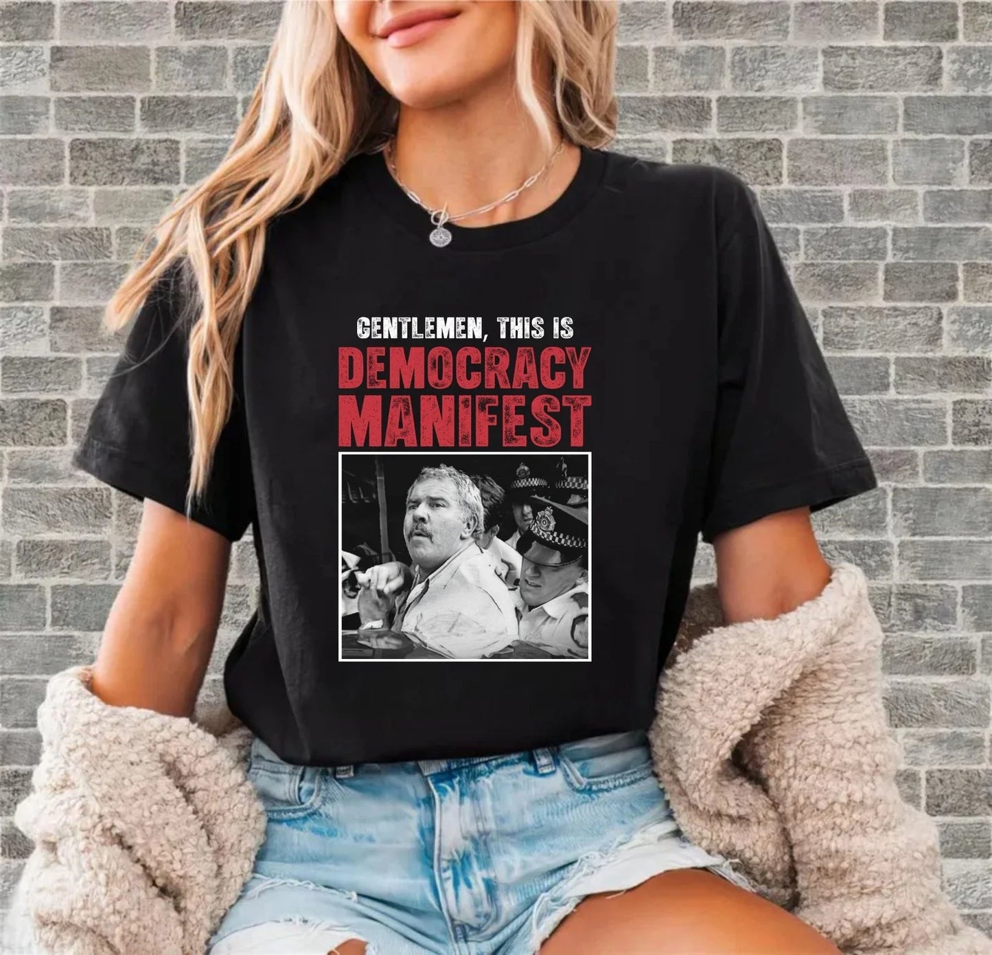 Democracy Manifest Meme T-Shirt-Succulent Chinese Meal Internet Meme Tee