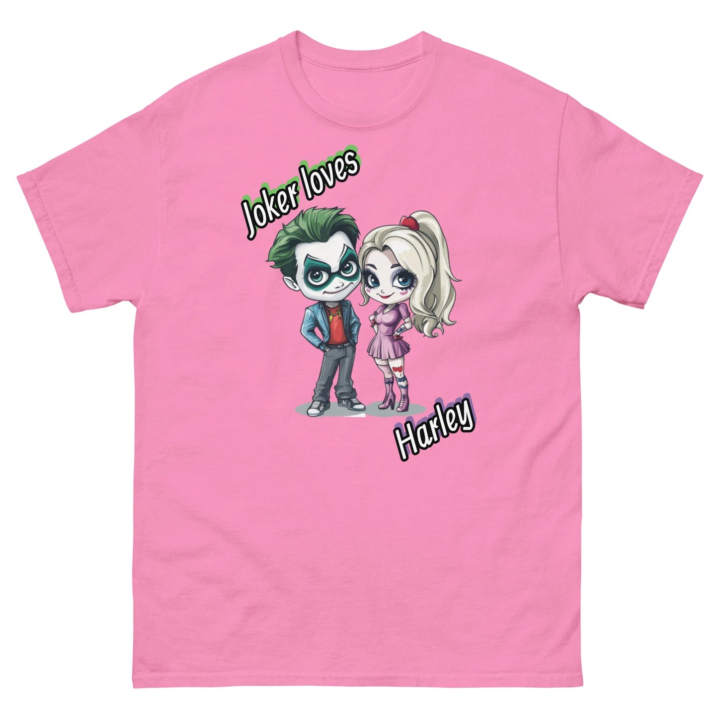 The Joker and Harley Quinn Tee, DC Comics, Joker and Harley Chibi Tshirt, Unisex