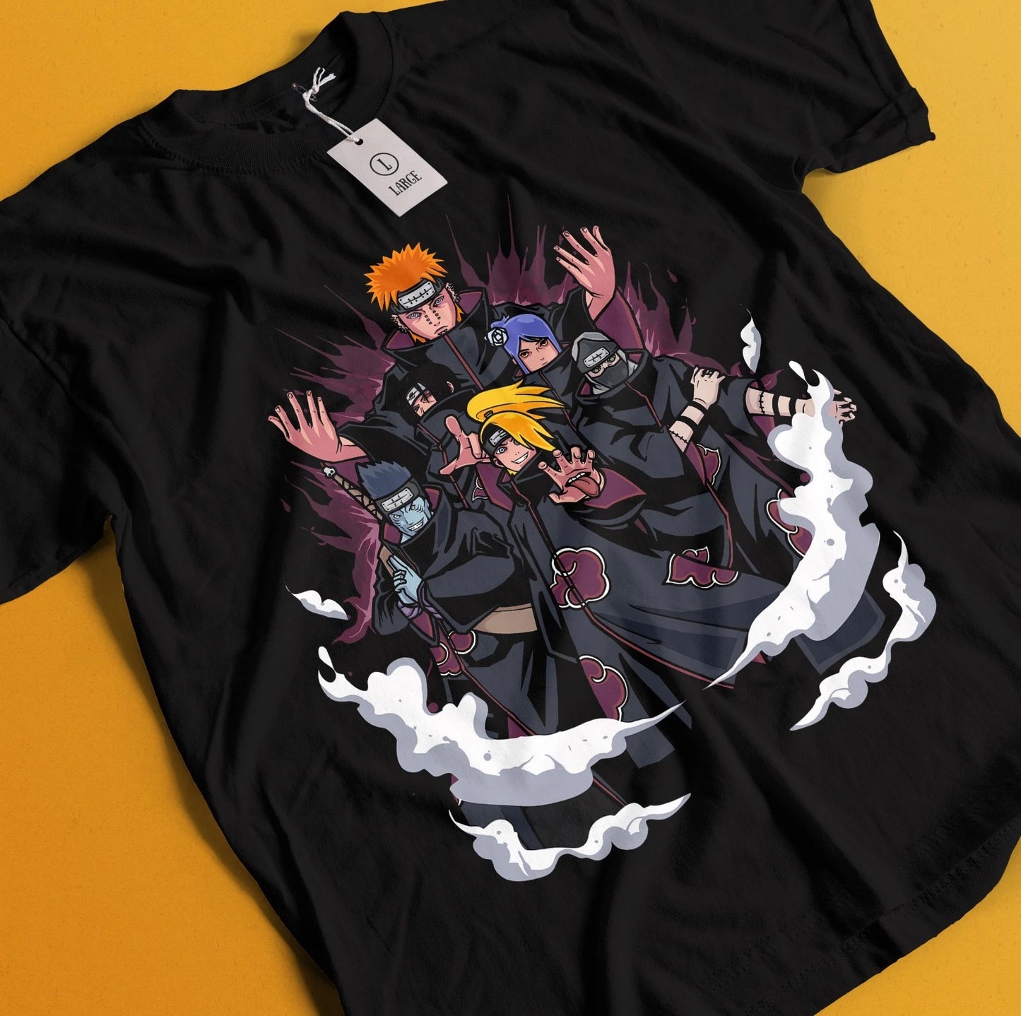 Akatsuki Tshirt Itachi T-Shirt Kisame Shirt Madara Kakashi Naruto Obito Pain Tee