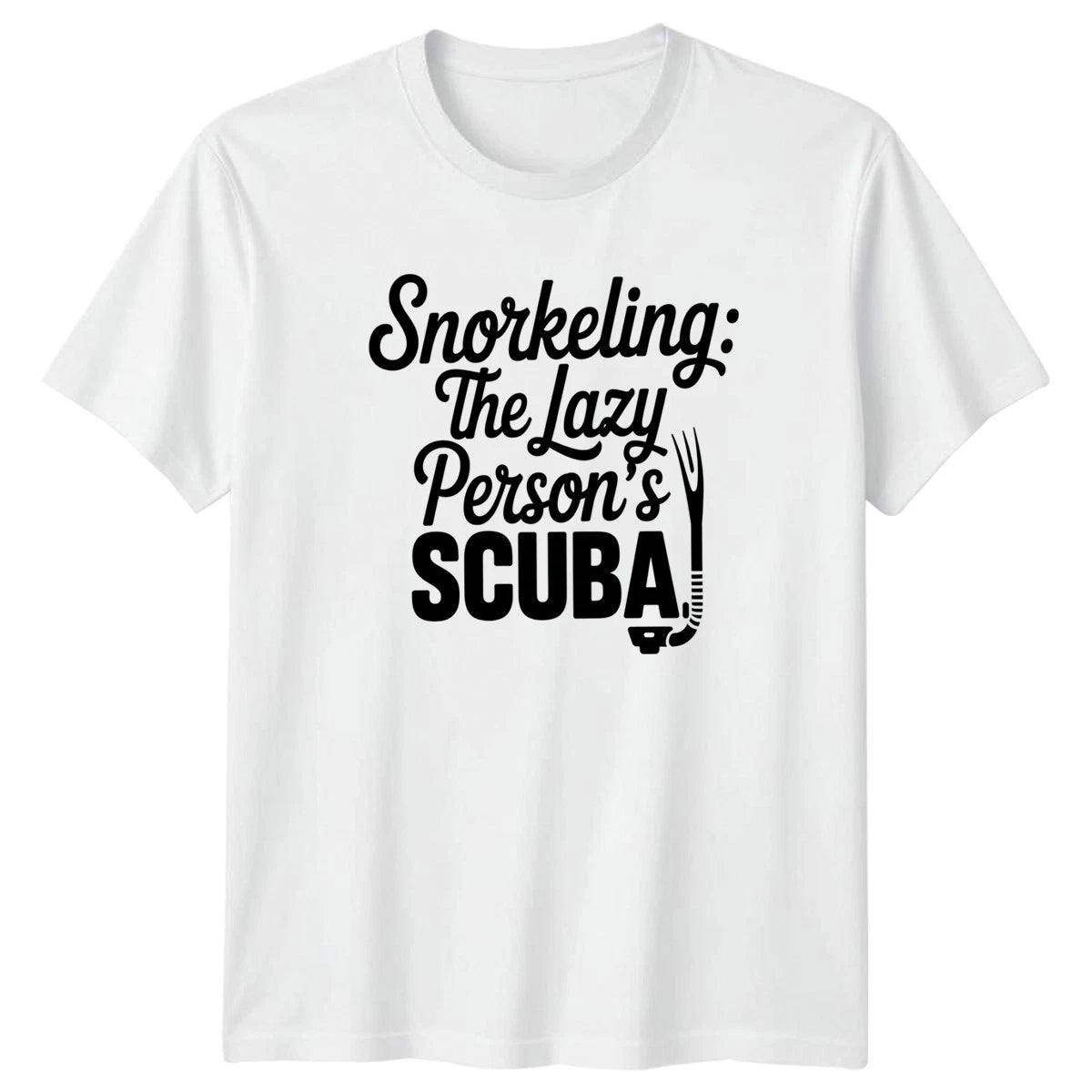 Snorkeling The Lazy Persons SCUBA T-Shirt Snorkeling Water Sports Gift Him Her
