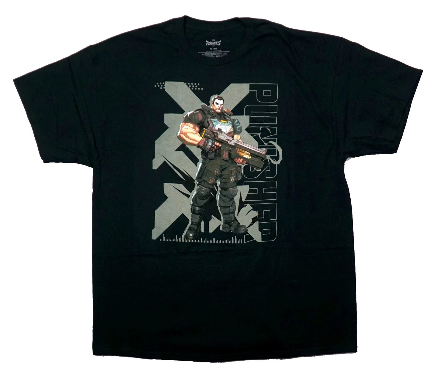 Marvel Rivals New Adult T-Shirt - Full Tactical Image of Punisher by Name