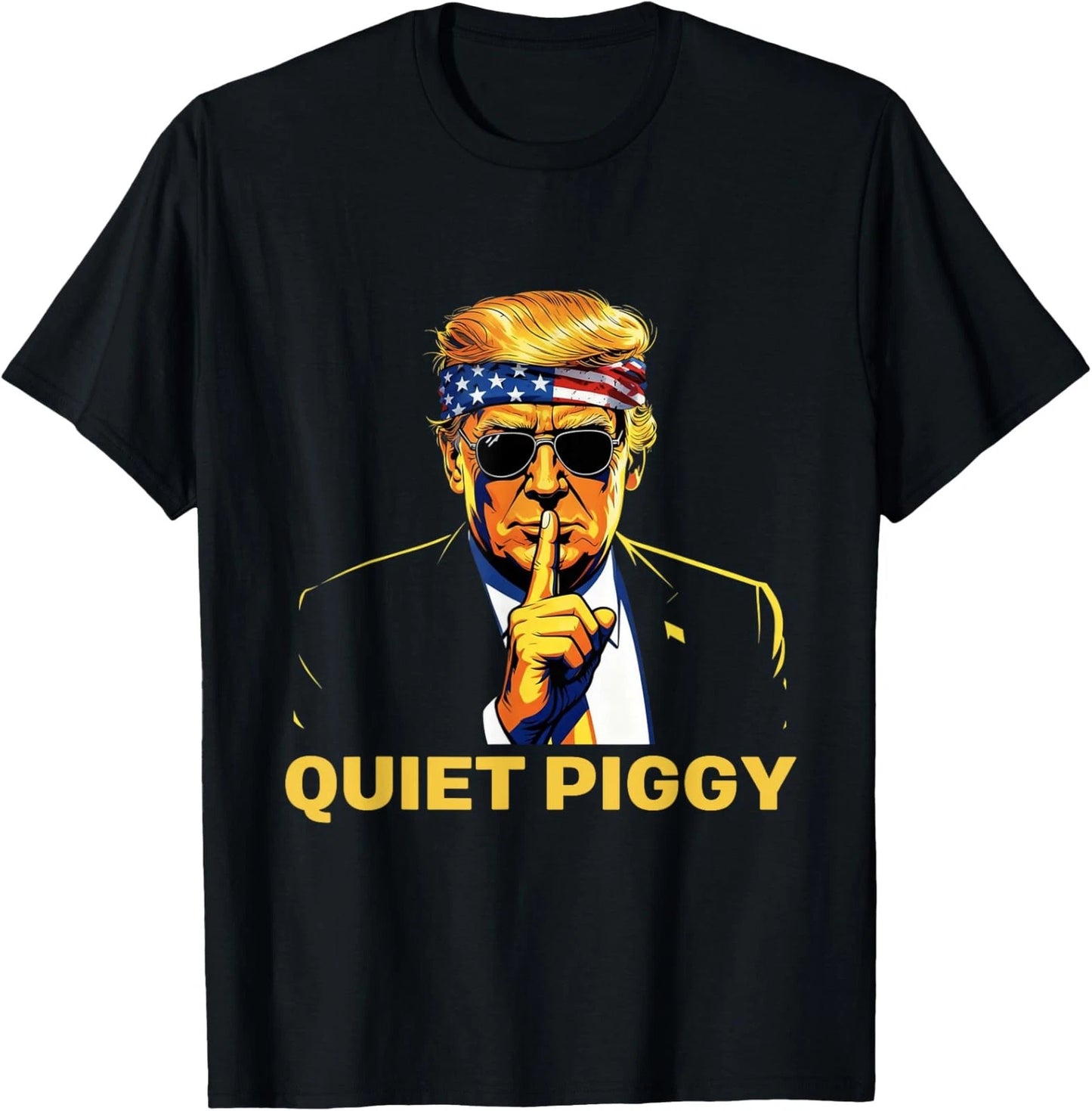 Funny Design Meme Christmas Political Trump Piggy Unisex T-Shirt