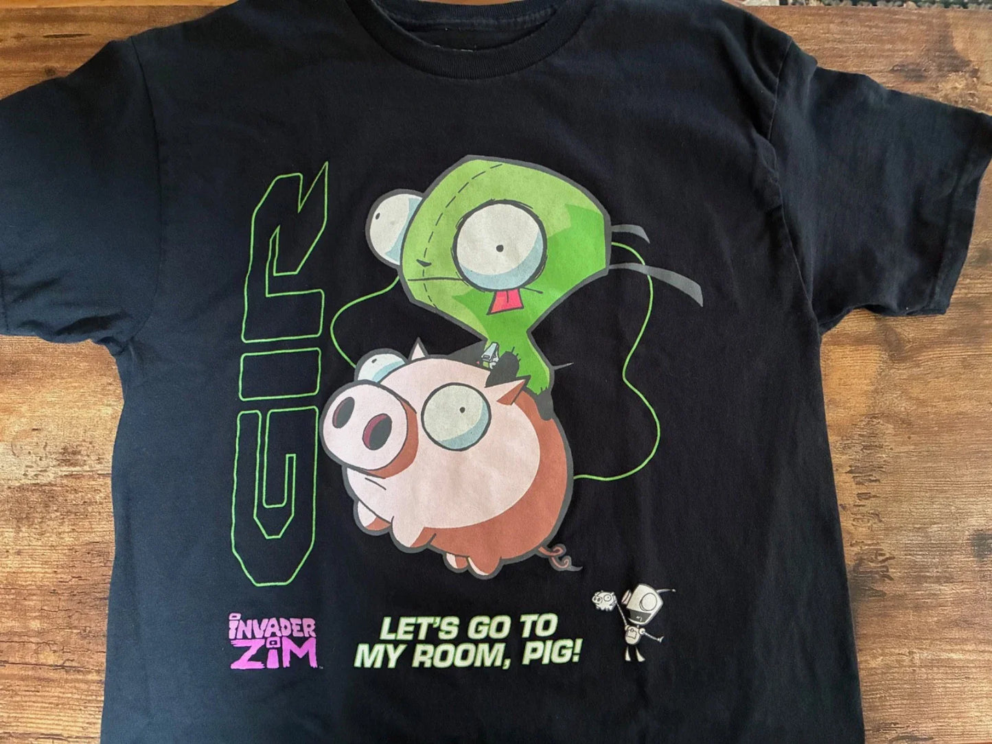Invader Zim Black T-Shirt from Hot Topic, Good Condition, Medium