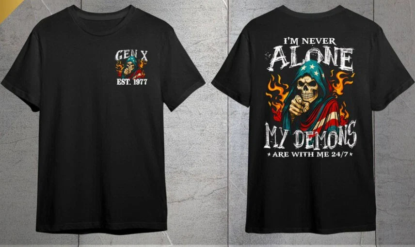Gen X Custom Year T-Shirt Funny Retro Sarcastic Tee