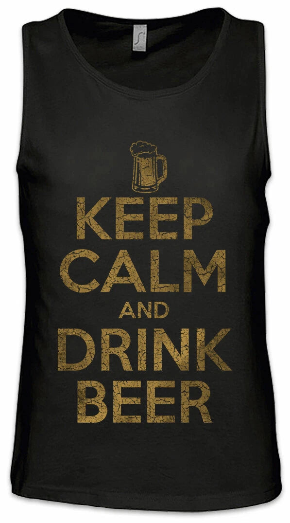 Keep Calm And Drink Beer Men Tank Top Brewery Brewer Alcohol Party drunk