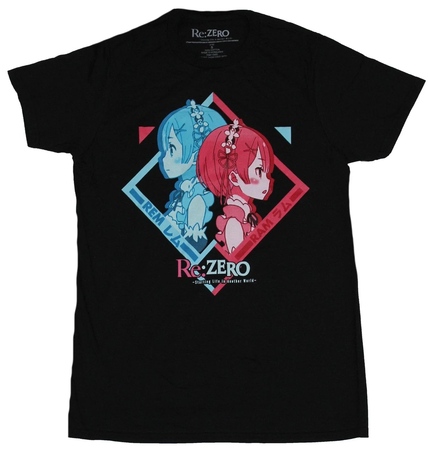 Re: Zero Adult New T-Shirt - Starting Life in Another World Double Girl Diamond