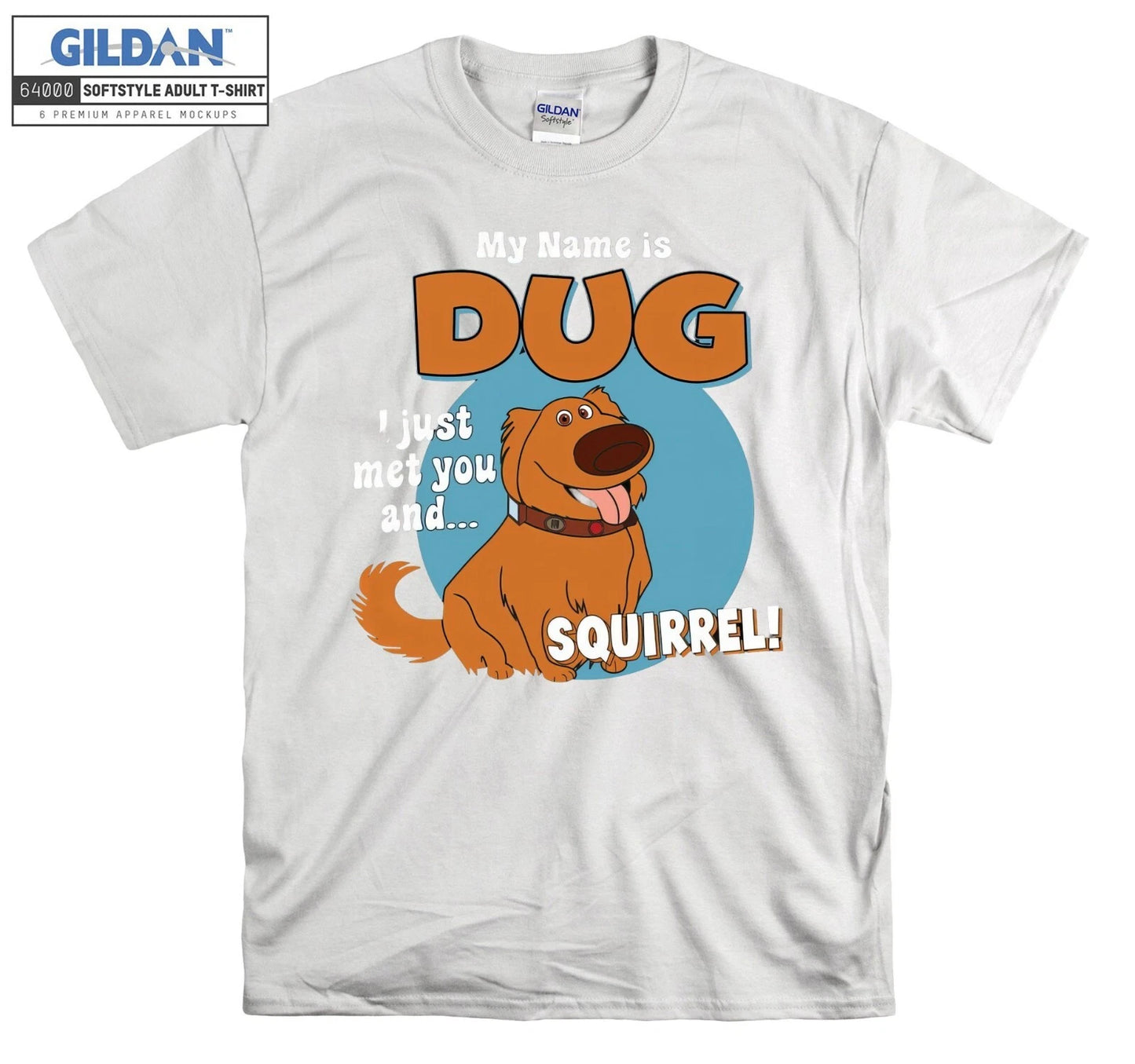 Retro 90s My Name Is Dug Squirrel Disney Pi Hoodie Tshirt Men Women Unisex AB775