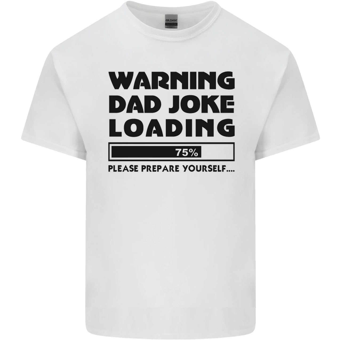 Warning Dad Joke Loading Fathers Day Funny Mens Light Cotton T-Shirt