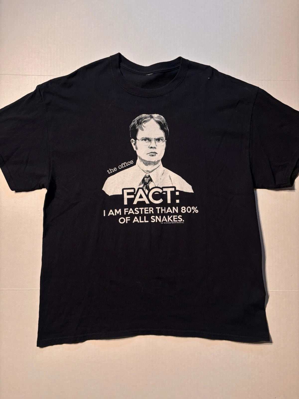 Vtg The Office Dwight Schrute Fact Comedy Movie TV Promo Humor Y2K T-shirt XL