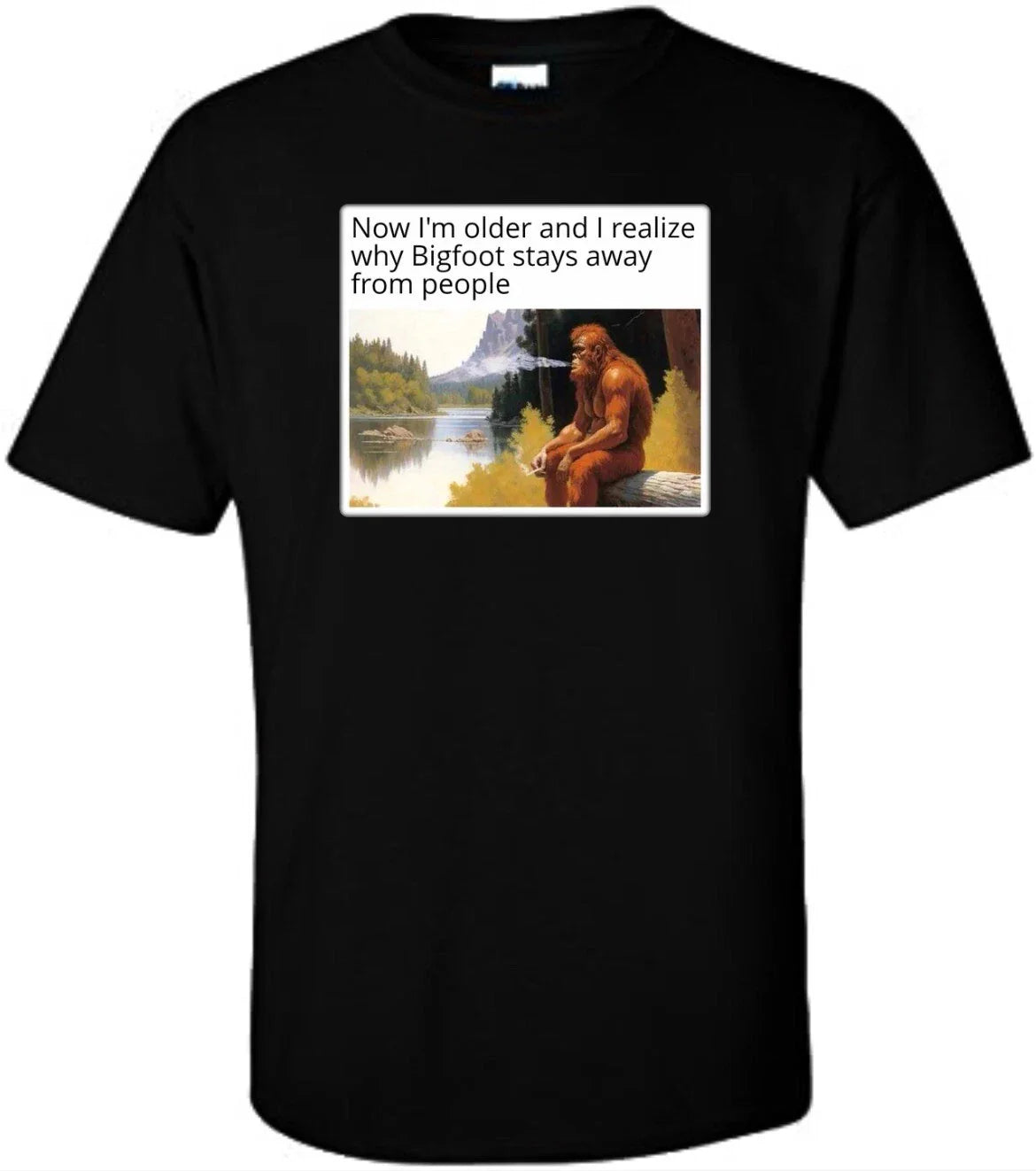Funny Big Foot Meme T-shirts Size S - 2XL Black Meam
