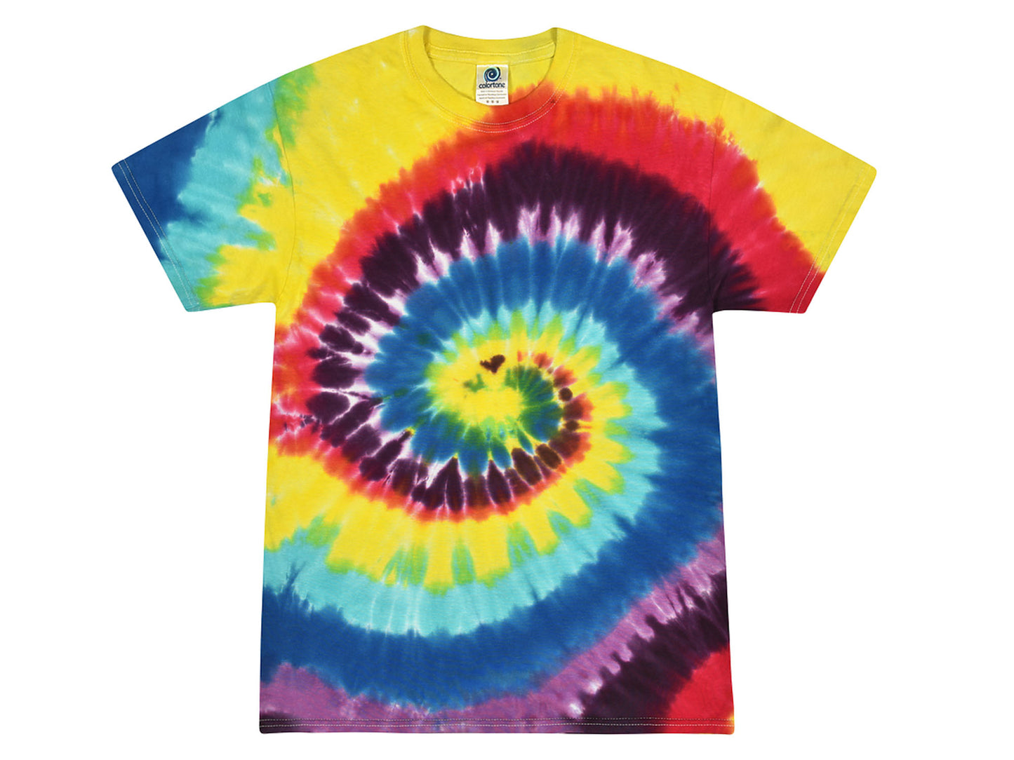 Carnival Party Tie Dye T-Shirts Kids & Adults 100% Pre-Shrunk Cotton Colortone
