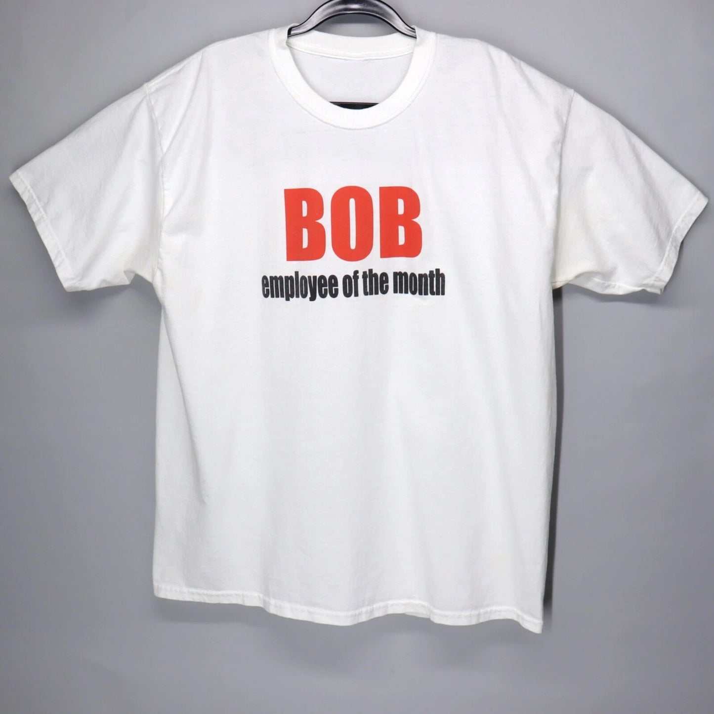 Vintage BOB Employee Of The Month T Shirt Mens Size 3XL White Funny