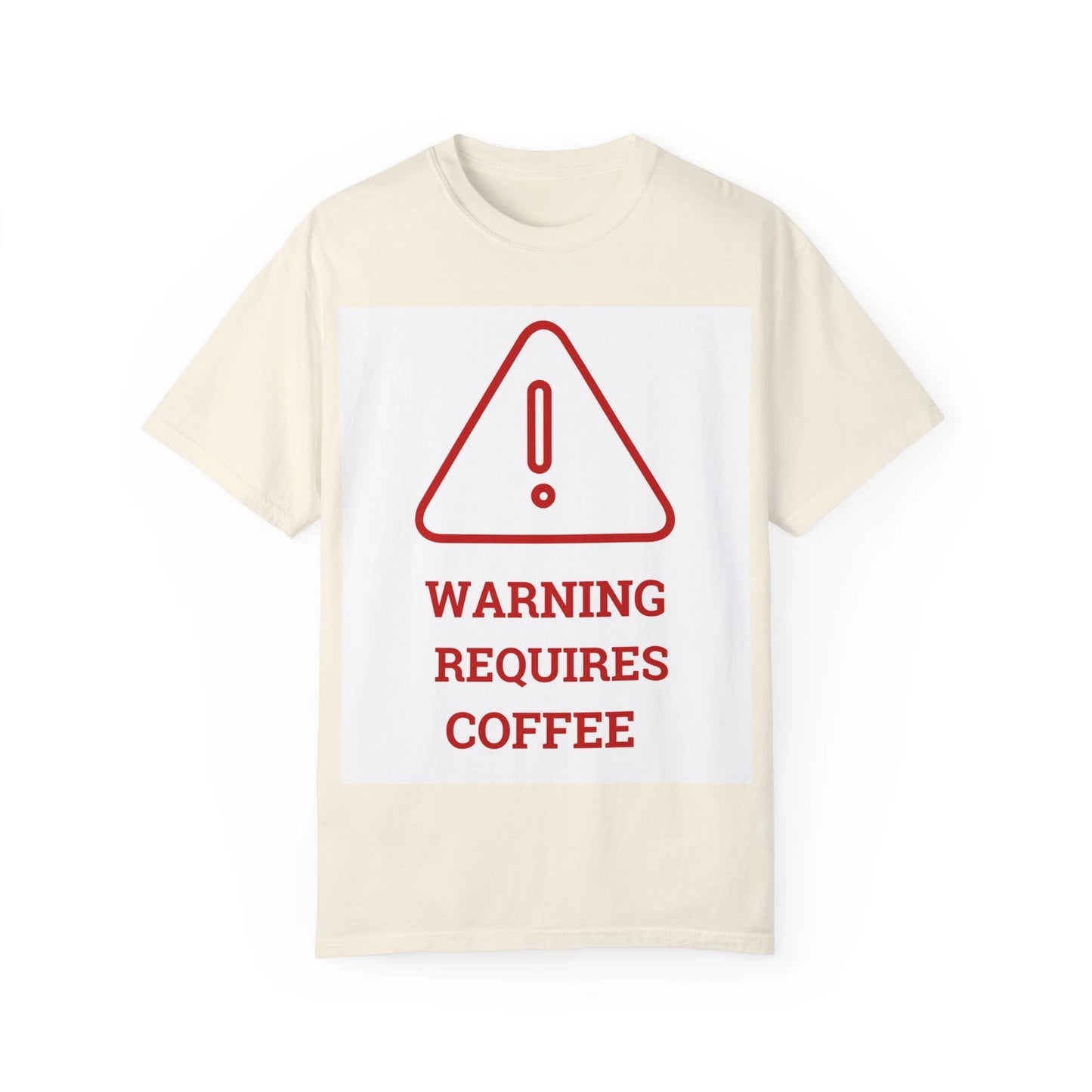 Funny Warning Requires Coffee T-shirt, Humorous Unisex Tee, Sarcastic Graphic