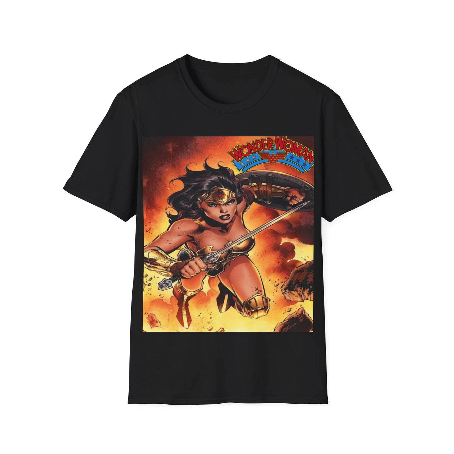 Wonder Woman T-Shirt – DC Comics Amazonian Warrior Graphic Tee