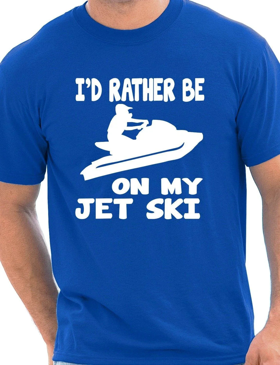 I'd Rather Be On My Jet Ski Watersports Mens T-Shirt Size S-XXL