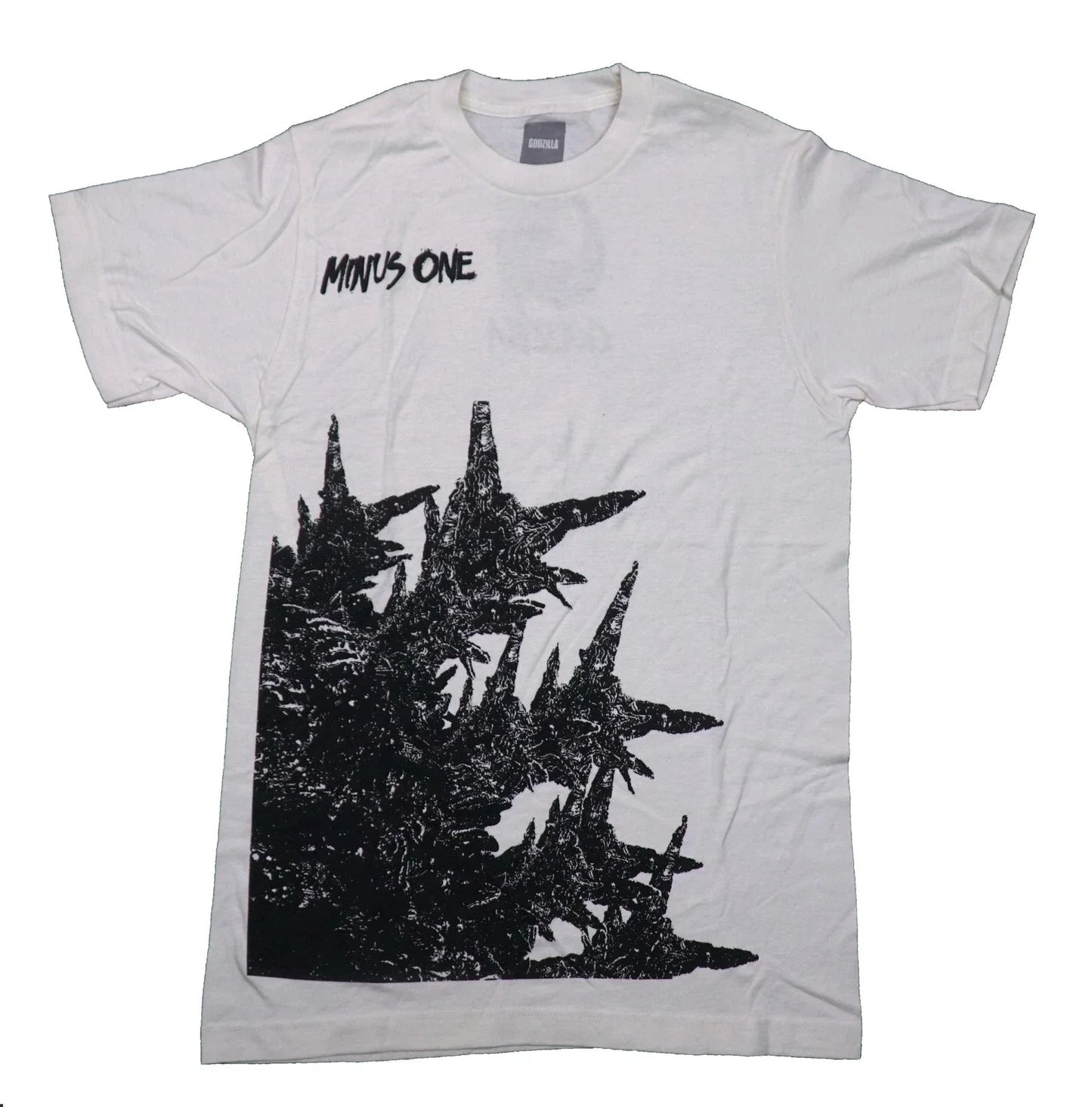 Godzilla Minus One Mens T-Shirt - Godzilla Scales on Front Logo on Back