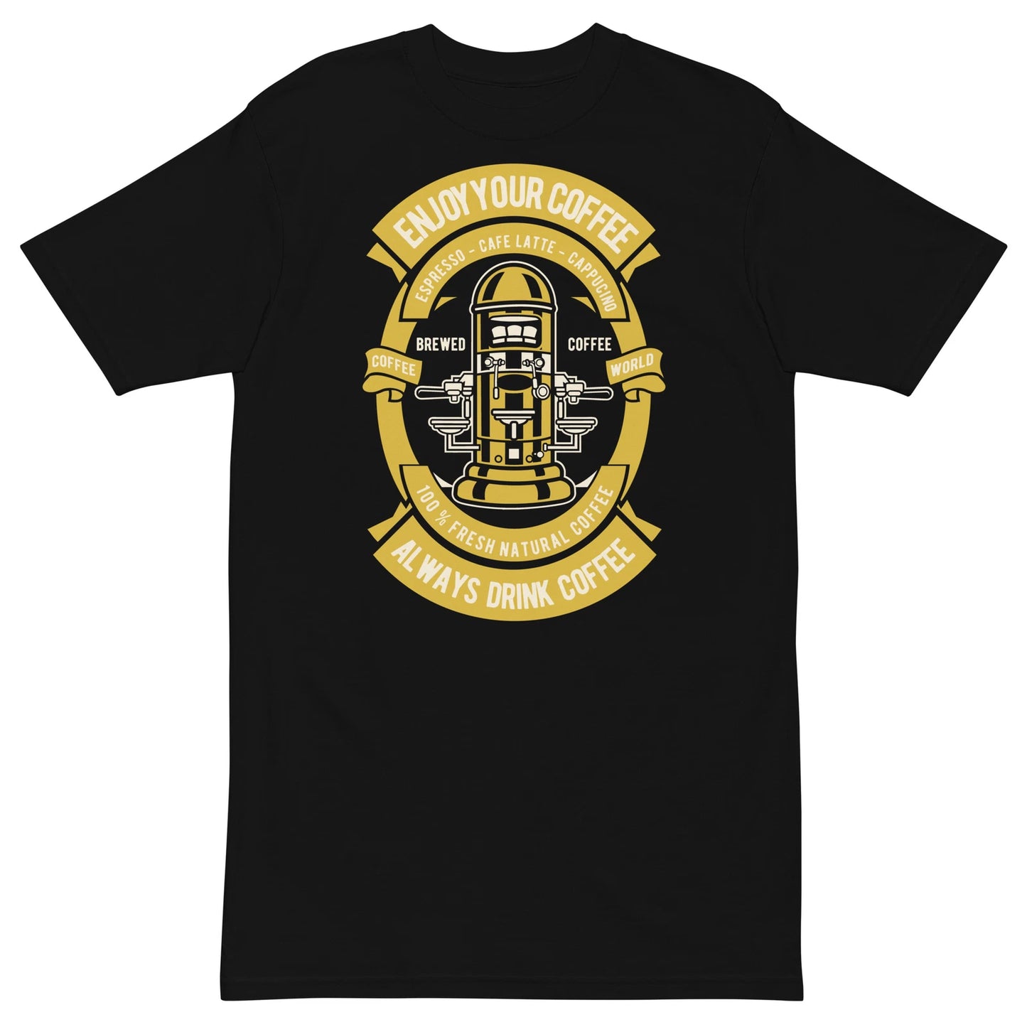 Men’s Premium Heavyweight Tee - Enjoy Coffee