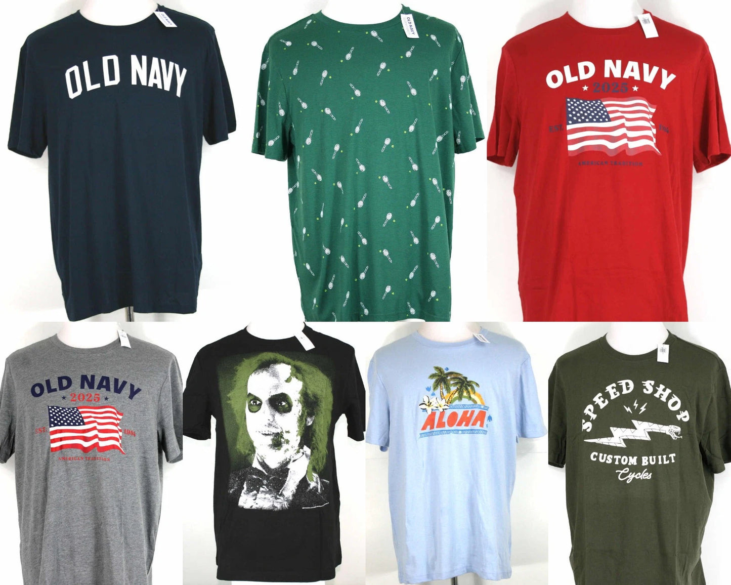Old Navy T-shirt Graphic Print Short Sleeve Crew Neck Size Big or Tall